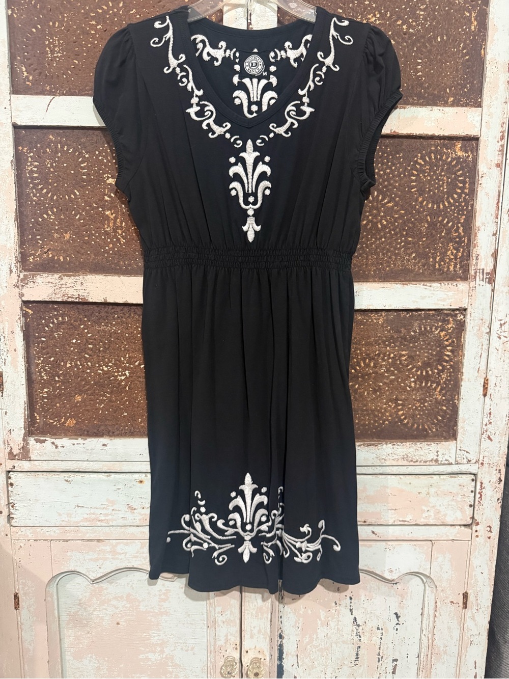 Double D Ranch Black Embroidered Dress Size Medium